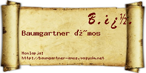 Baumgartner Ámos névjegykártya